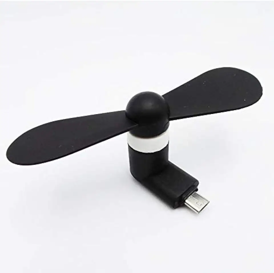 Lipzie Mobile Phones Mini Electric USB OTG Fan, Cooler for Android Mobile & Devices (Random Colour)