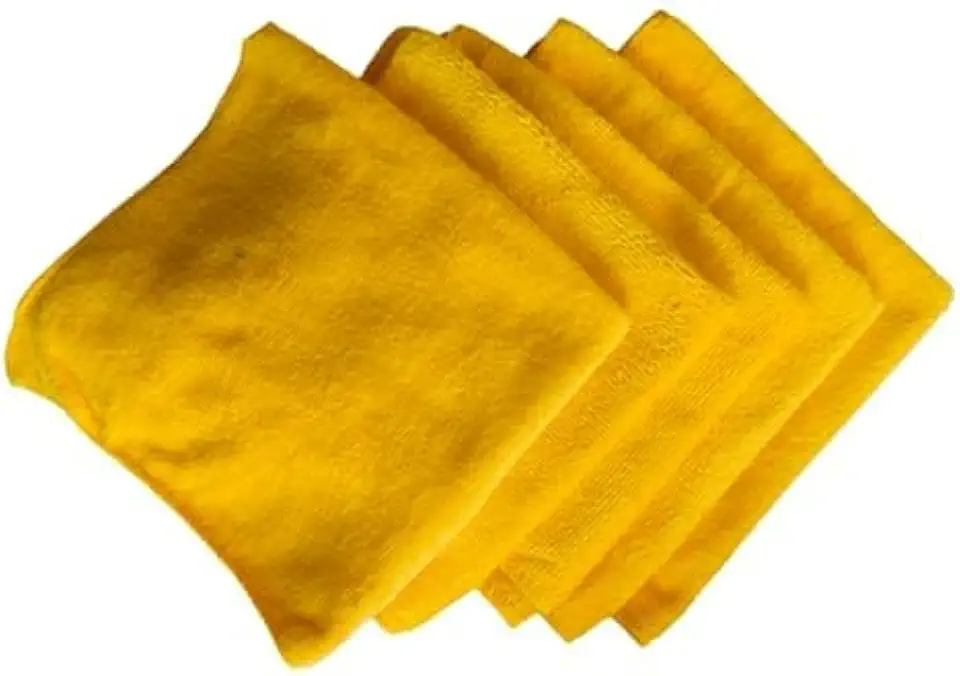 SHOWSTOPPER Microfiber Cleaning Cloth - 5 Pack Kitchen Cleaning Cloths And Wipes, Dusting Cloth For Home Cleaning, Home Essentials Products, Kitchen Accessories Items, Yellow, 40X40CM