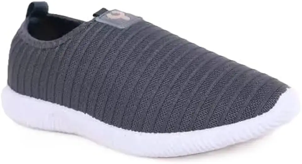 Women Fashionable Casual Mesh Sneakers Printed Walking Shoes with Slip-On Design for Travel Outdoor and Daily Activities