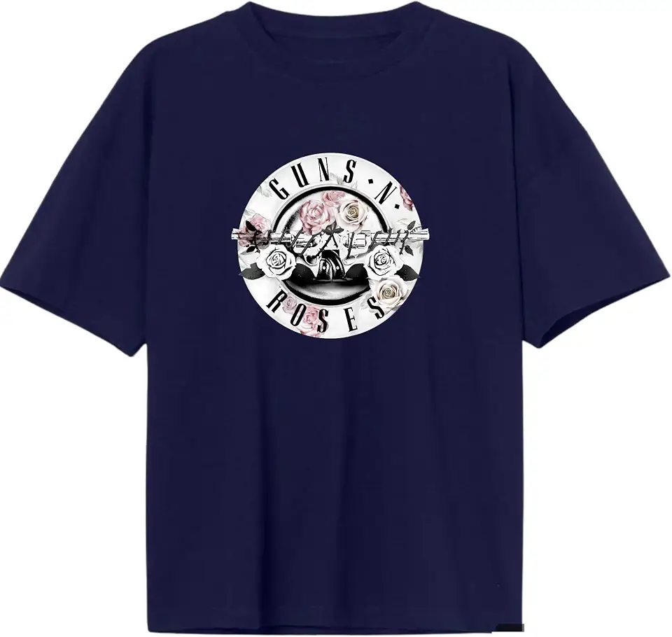 aallookart Anime Gun Rose Printed T Shirt for Men and Women Pure Cotton Regular Fit.