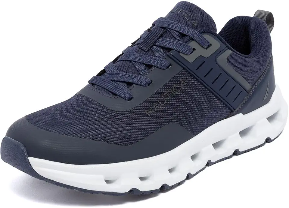 Nautica Mens Running Sneakers Sport Fashion Lace-Up Athletic Soft Shoes for Gym Tennis Men – Cushioned, Breathable, Lightw...