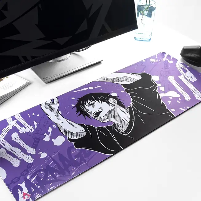 Anime Desk Mat Extra Large (32 inch x 12 inch), Ghost of Zenin Printed Anime Anti-Slip Mouse Pad